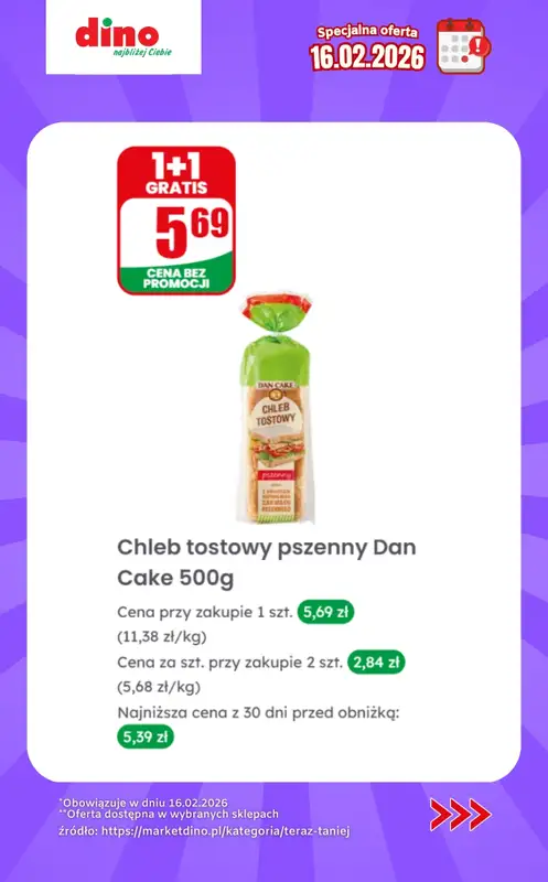 Dino - gazetka promocyjna Specjalna oferta na 16.02.2026 - promocje spoza gazetki od poniedziałku 16.02 do poniedziałku 16.02 - strona 5