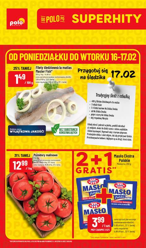 POLOmarket - gazetka promocyjna Super hity od poniedziałku 16.02 do wtorku 17.02