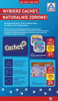 Aldi - gazetka promocyjna Światowy dzień kota w super cenach Aldi! od poniedziałku 16.02 do soboty 21.02