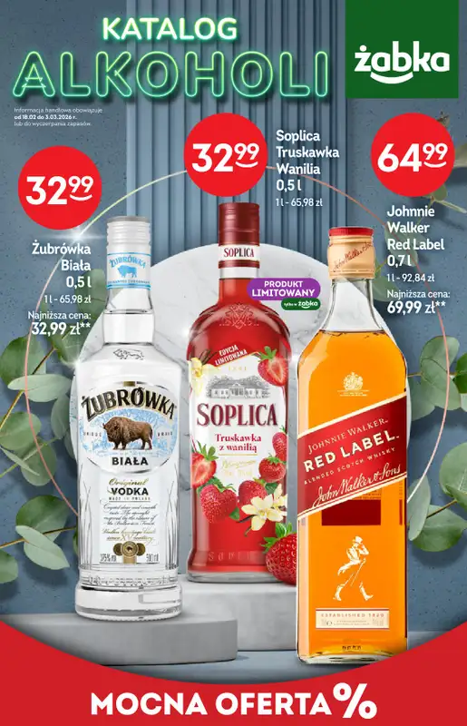 Żabka - gazetka promocyjna Katalog alkoholi od środy 18.02 do wtorku 03.03