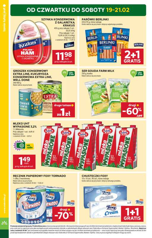 Stokrotka - gazetka promocyjna Gazetka Supermarket od czwartku 19.02 do środy 25.02 - strona 2