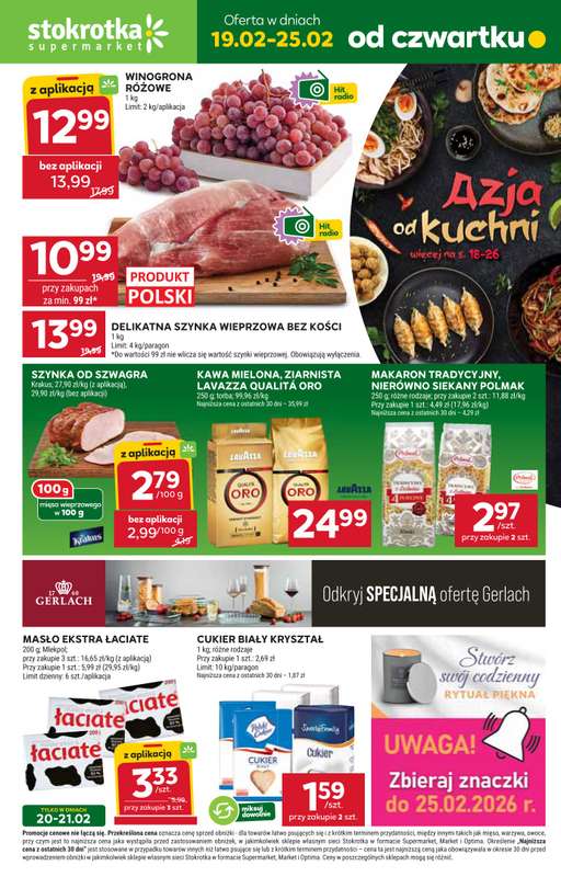 Stokrotka - gazetka promocyjna Gazetka Supermarket od czwartku 19.02 do środy 25.02