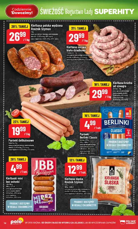 POLOmarket - gazetka promocyjna Gazetka od środy 18.02 do wtorku 24.02 - strona 14
