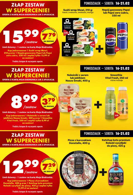 Biedronka - gazetka promocyjna Biedronkowe oszczędności od poniedziałku 16.02 do środy 18.02 - strona 9