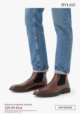 Brązowe ocieplane sztyblety