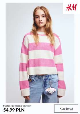 Sweter z domieszką bawełny