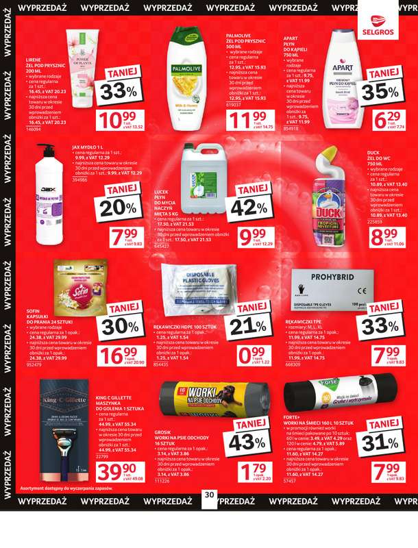 Selgros - gazetka promocyjna Oferta spożywcza od czwartku 19.02 do środy 04.03 - strona 30