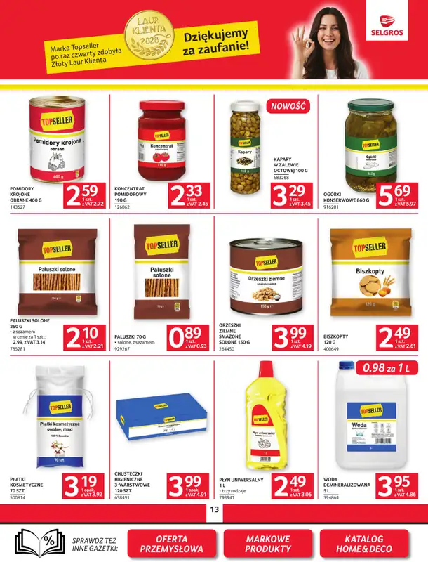 Selgros - gazetka promocyjna Oferta spożywcza od czwartku 19.02 do środy 04.03 - strona 13