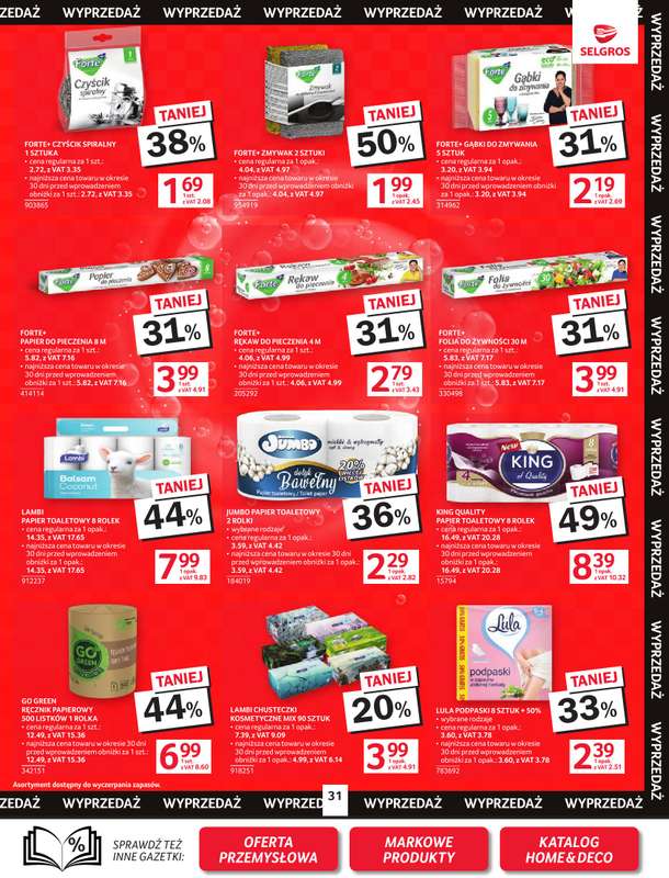 Selgros - gazetka promocyjna Oferta spożywcza od czwartku 19.02 do środy 04.03 - strona 31