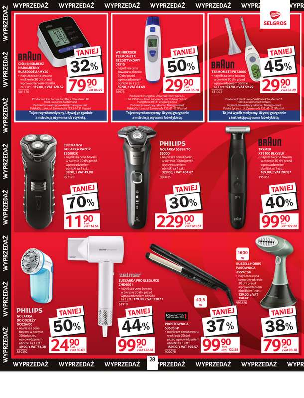 Selgros - gazetka promocyjna Oferta przemysłowa od czwartku 19.02 do środy 04.03 - strona 30