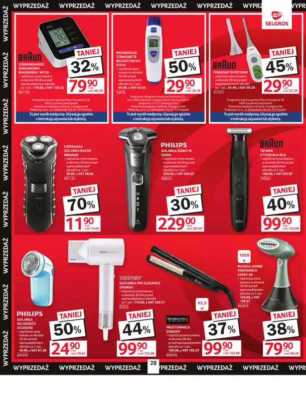Selgros - gazetka promocyjna Oferta przemysłowa od czwartku 19.02 do środy 04.03 - strona 30