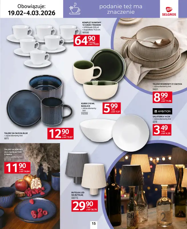 Selgros - gazetka promocyjna Katalog Home&Deco od czwartku 19.02 do środy 04.03 - strona 15
