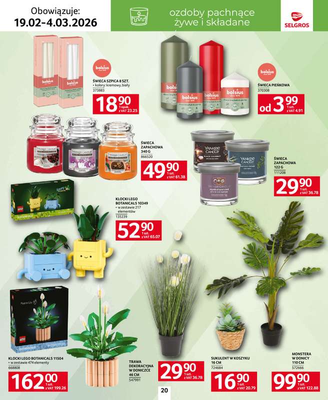 Selgros - gazetka promocyjna Katalog Home&Deco od czwartku 19.02 do środy 04.03 - strona 20
