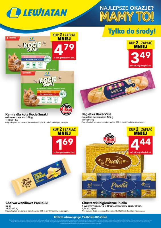 LEWIATAN - gazetka promocyjna W wielopakach taniej! od czwartku 19.02 do środy 25.02