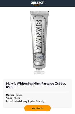 Marvis Whitening Mint Pasta do Zębów, 85 ml