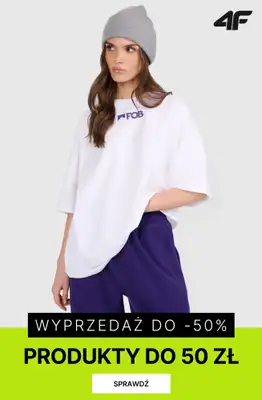 4F - gazetka promocyjna Damskie ubrania do 50 zł od poniedziałku 16.02 