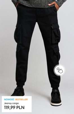 Jeansy cargo