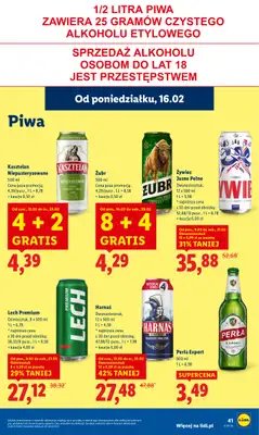 Lidl - gazetka promocyjna Oferta od poniedziałku od poniedziałku 16.02 do środy 18.02 - strona 41