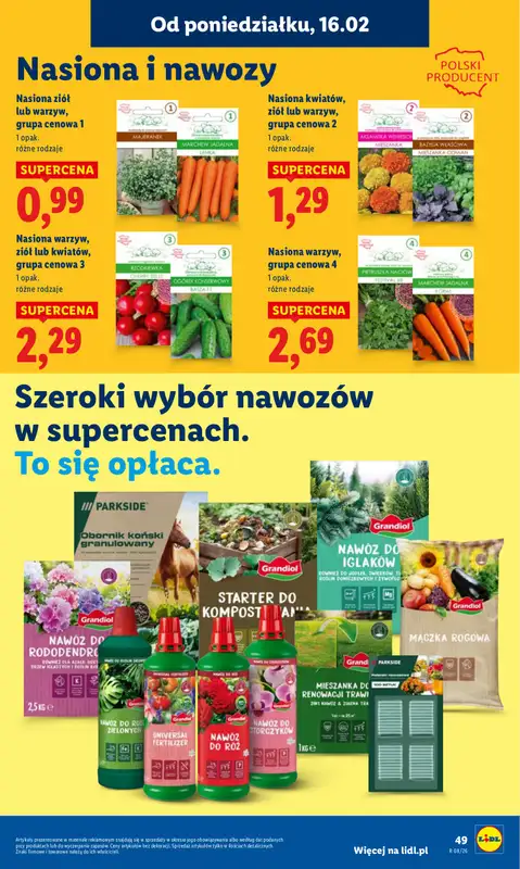 Lidl - gazetka promocyjna Oferta od poniedziałku od poniedziałku 16.02 do środy 18.02 - strona 49