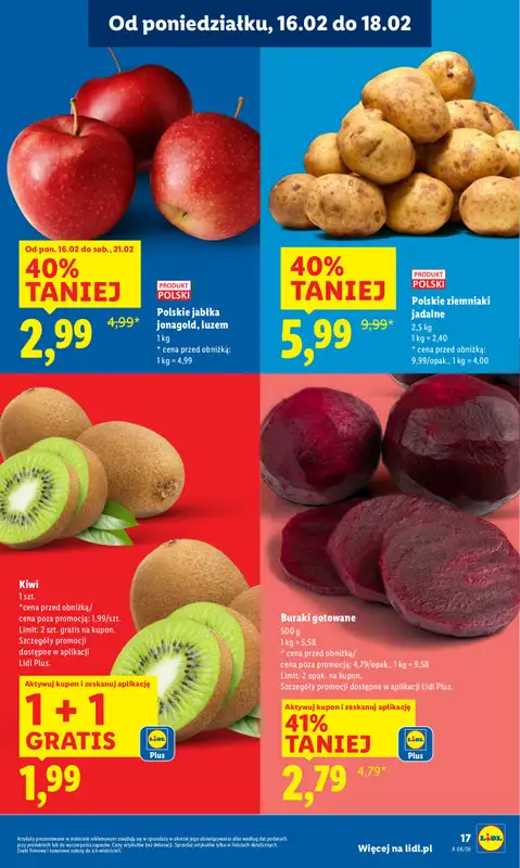 Lidl - gazetka promocyjna Oferta od poniedziałku od poniedziałku 16.02 do środy 18.02 - strona 17