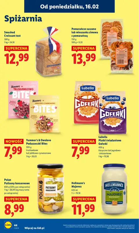 Lidl - gazetka promocyjna Oferta od poniedziałku od poniedziałku 16.02 do środy 18.02 - strona 44