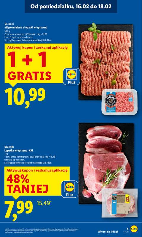 Lidl - gazetka promocyjna Oferta od poniedziałku od poniedziałku 16.02 do środy 18.02 - strona 5