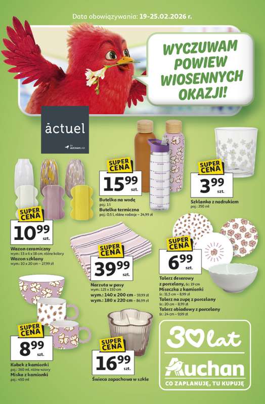 Auchan - gazetka promocyjna Gazetka Wiosenne Okazje Hipermarket Auchan od czwartku 19.02 do środy 25.02