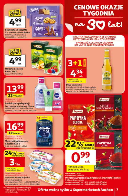 Auchan - gazetka promocyjna Gazetka 30 Lat Supermarket Auchan od czwartku 19.02 do środy 25.02 - strona 7