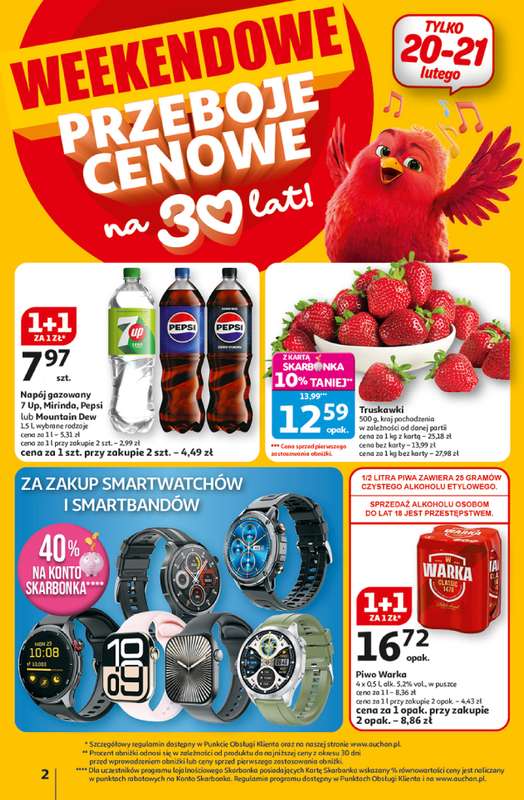 Auchan - gazetka promocyjna Gazetka 30 Lat Hipermarket Auchan od czwartku 19.02 do środy 25.02 - strona 2