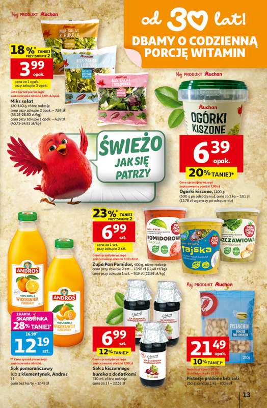 Auchan - gazetka promocyjna Gazetka 30 Lat Hipermarket Auchan od czwartku 19.02 do środy 25.02 - strona 13