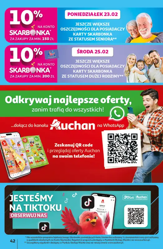 Auchan - gazetka promocyjna Gazetka 30 Lat Hipermarket Auchan od czwartku 19.02 do środy 25.02 - strona 42