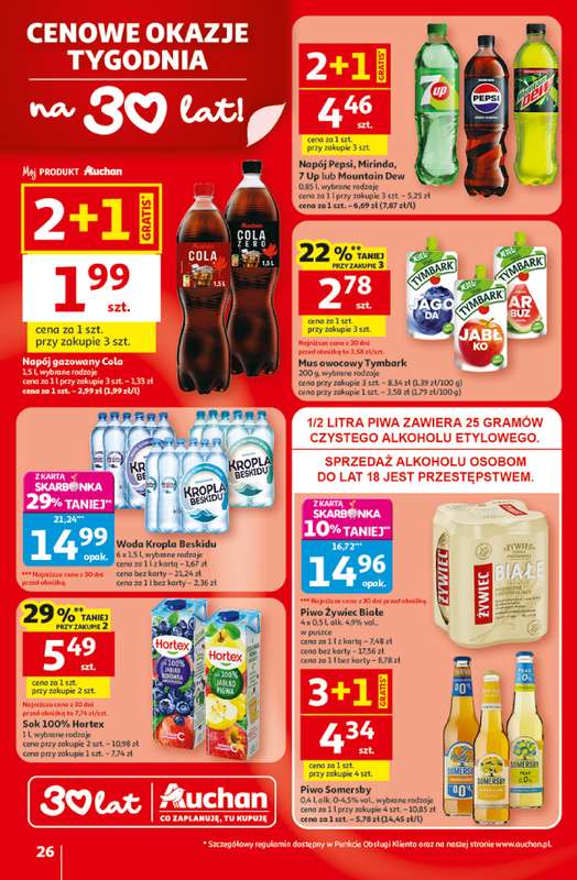 Auchan - gazetka promocyjna Gazetka 30 Lat Hipermarket Auchan od czwartku 19.02 do środy 25.02 - strona 26