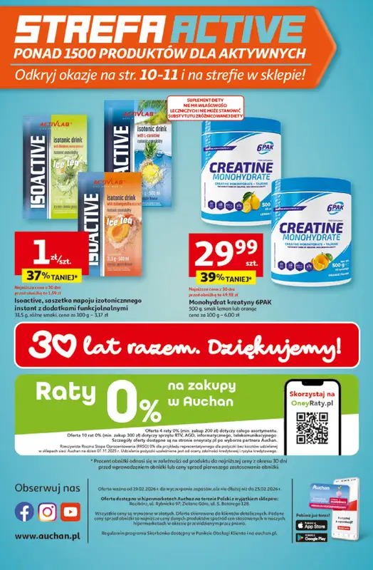 Auchan - gazetka promocyjna Gazetka 30 Lat Hipermarket Auchan od czwartku 19.02 do środy 25.02 - strona 45