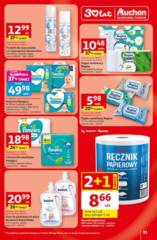 Auchan - gazetka promocyjna Gazetka 30 Lat Hipermarket Auchan od czwartku 19.02 do środy 25.02 - strona 31