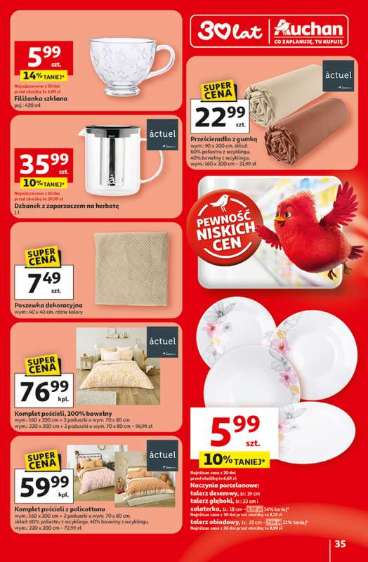 Auchan - gazetka promocyjna Gazetka 30 Lat Hipermarket Auchan od czwartku 19.02 do środy 25.02 - strona 35