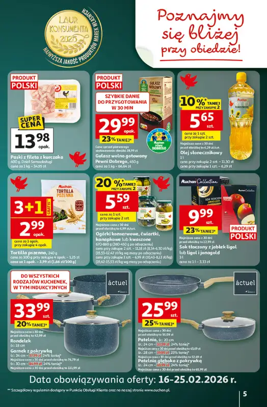 Auchan - gazetka promocyjna Gazetka 30 Lat Hipermarket Auchan od czwartku 19.02 do środy 25.02 - strona 5