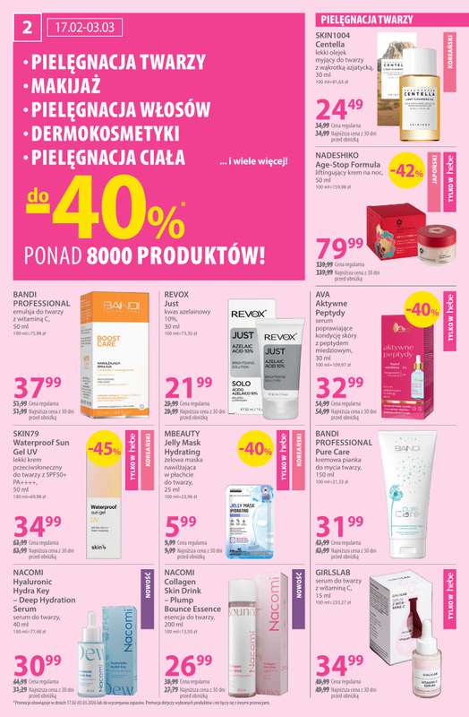 Hebe - gazetka promocyjna Gazetka od wtorku 17.02 do wtorku 03.03 - strona 2