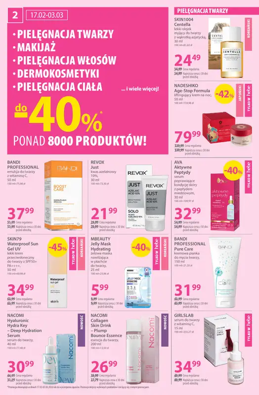 Hebe - gazetka promocyjna Gazetka od wtorku 17.02 do wtorku 03.03 - strona 2