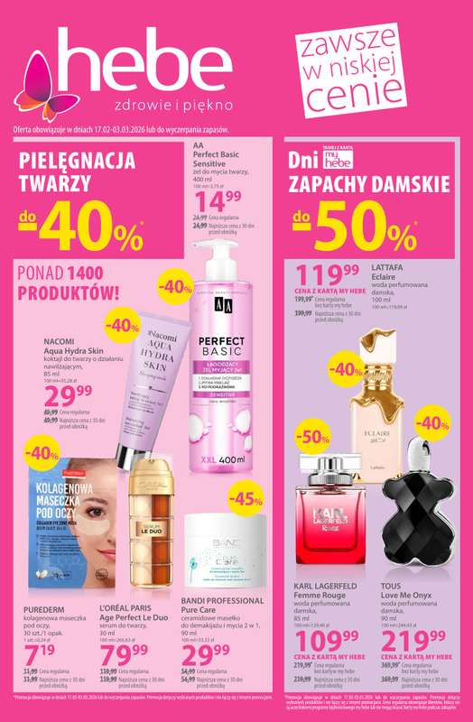 Hebe - gazetka promocyjna Gazetka od wtorku 17.02 do wtorku 03.03