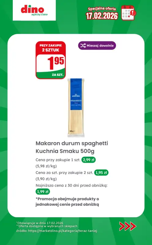 Dino - gazetka promocyjna Specjalna oferta na 17.02.2026 - promocje spoza gazetki od wtorku 17.02 do wtorku 17.02 - strona 10