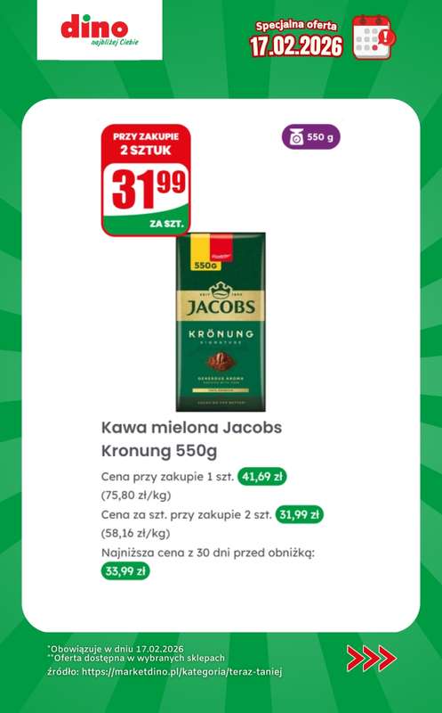 Dino - gazetka promocyjna Specjalna oferta na 17.02.2026 - promocje spoza gazetki od wtorku 17.02 do wtorku 17.02 - strona 6
