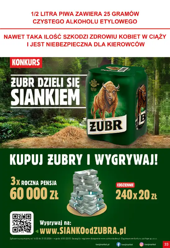 Twój Market - gazetka promocyjna Gazetka od środy 18.02 do wtorku 24.02 - strona 33