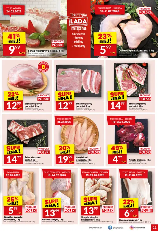 Twój Market - gazetka promocyjna Gazetka od środy 18.02 do wtorku 24.02 - strona 11