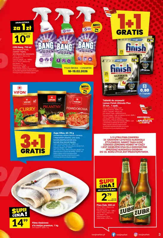 Twój Market - gazetka promocyjna Gazetka od środy 18.02 do wtorku 24.02 - strona 3