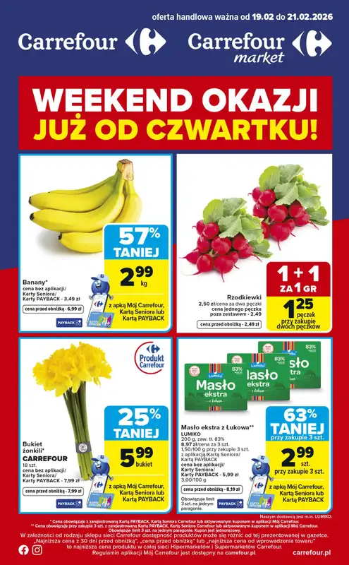 Carrefour - gazetka promocyjna Gazetka Weekend promek już od czwartku  