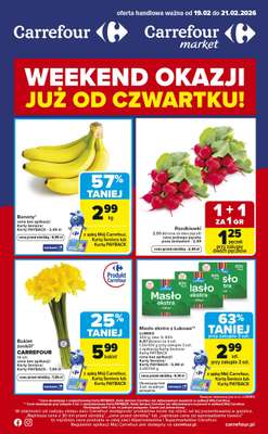 Carrefour Market - gazetka promocyjna Gazetka Weekend promek już od czwartku od czwartku 19.02 do soboty 21.02