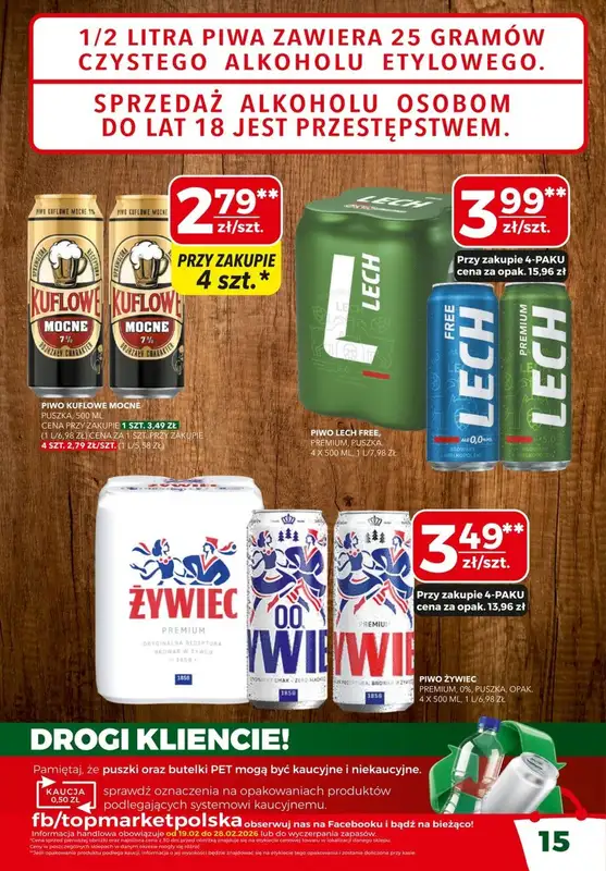 Top Market - gazetka promocyjna Gazetka od czwartku 19.02 do soboty 28.02 - strona 15