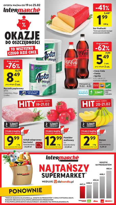 Intermarche - gazetka promocyjna Gazetka od czwartku 19.02 do środy 25.02