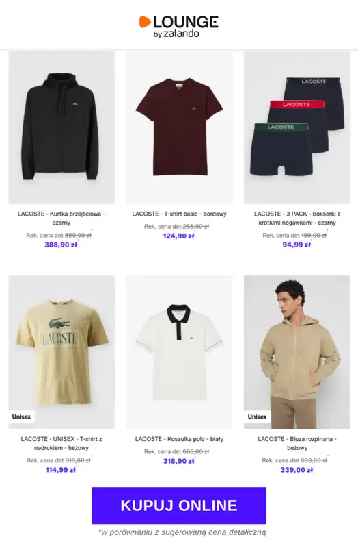 Lounge by Zalando - gazetka promocyjna Do -84% Lacoste - Mężczyźni od wtorku 17.02 do czwartku 19.02 - strona 4