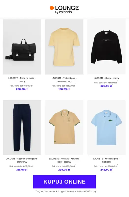 Lounge by Zalando - gazetka promocyjna Do -84% Lacoste - Mężczyźni od wtorku 17.02 do czwartku 19.02 - strona 10